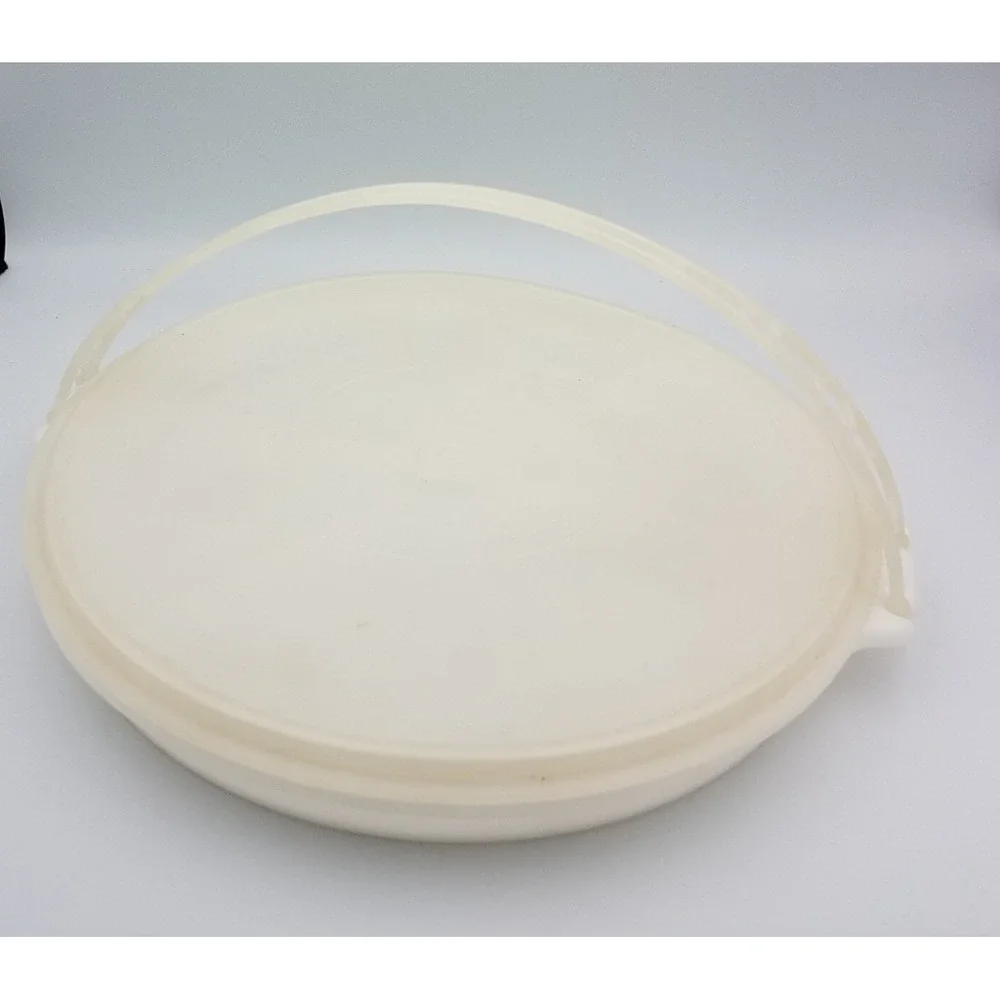 Vintage TUPPERWARE Party Susan Divided Relish Vegetable Serving Tray, Lid Handle